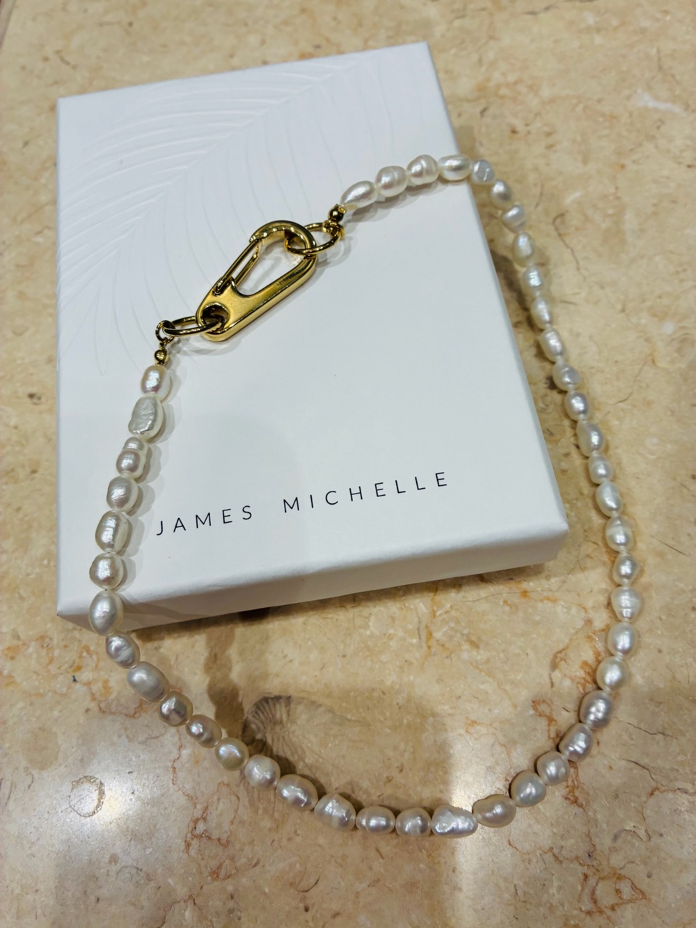 James Michelle Pearl Lock Necklace - Picture 5 of 7